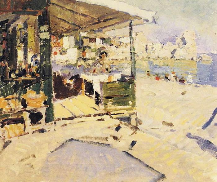 Konstantin Alexeievich Korovin On the Seashore in the Crimea Norge oil painting art